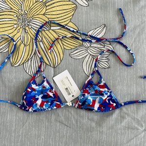 Red White Blue TeenyB Bikini Top, New With Tags, Stars and Stripes, S